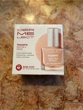 DermElect Transfix Peptide-Infused Nail Base Coat — Pink